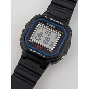 CASIO LA20WH Illuminator Watch Women 30mm Case Black Band- New Battery